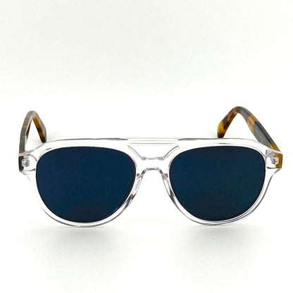 Crystal Tortoise Aviator Acetate Polarized Unisex Sunglasses