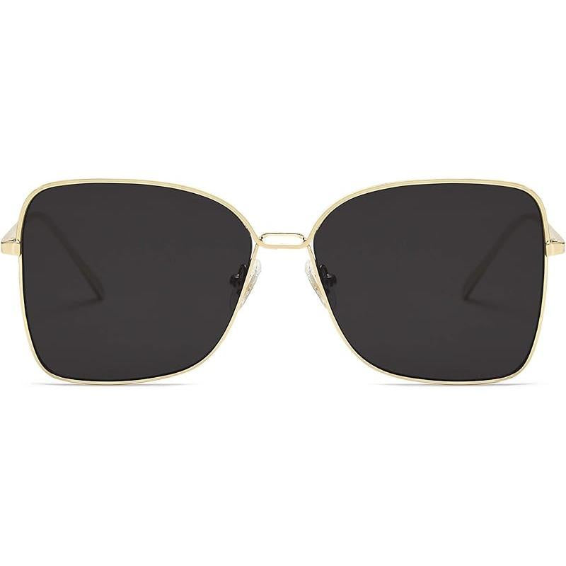 Classic Trendy Square Oversized Sunglasses Womens Mens UV400 Big Large Designer Shades SJ1082 Square Frame Glass