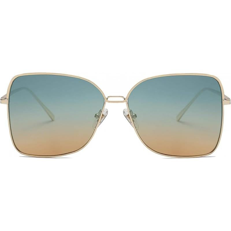 Classic Trendy Square Oversized Sunglasses Womens Mens UV400 Big Large Designer Shades SJ1082 Square Frame Glass