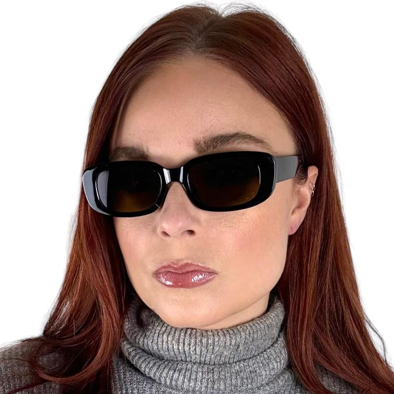 Riley Retro Rectangle Sunglasses