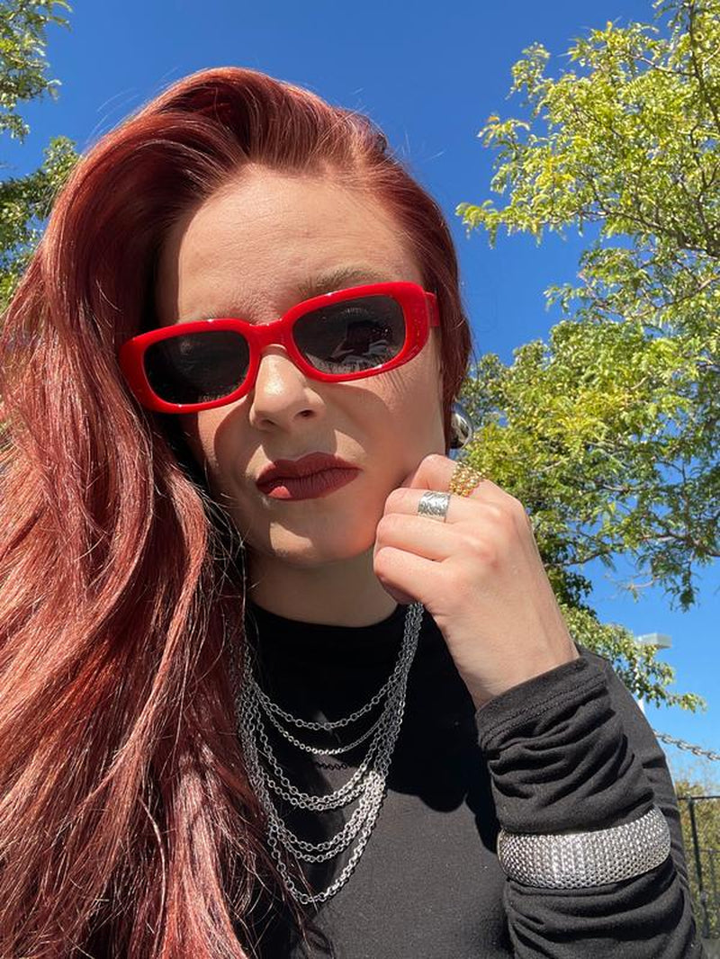 Riley Retro Rectangle Sunglasses