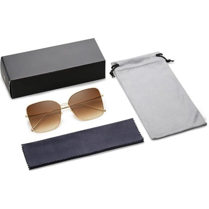 Classic Trendy Square Oversized Sunglasses Womens Mens UV400 Big Large Designer Shades SJ1082 Square Frame Glass