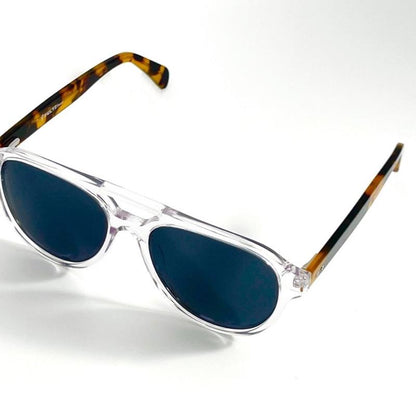 Crystal Tortoise Aviator Acetate Polarized Unisex Sunglasses